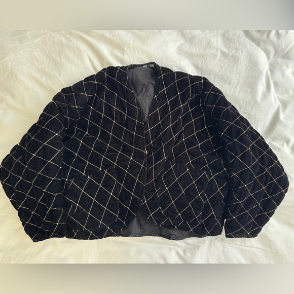 Zara Velvet Rhinestone Jacket - Picture 5 of 7